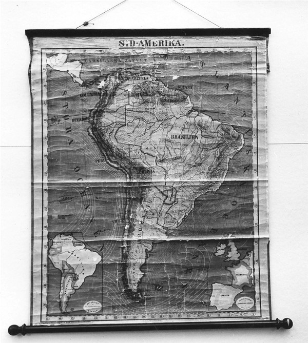 Kort over Sydamerika